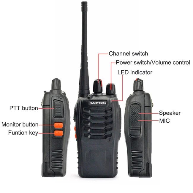 4-pack Baofeng Bf-888s Uhf Two-way Radios