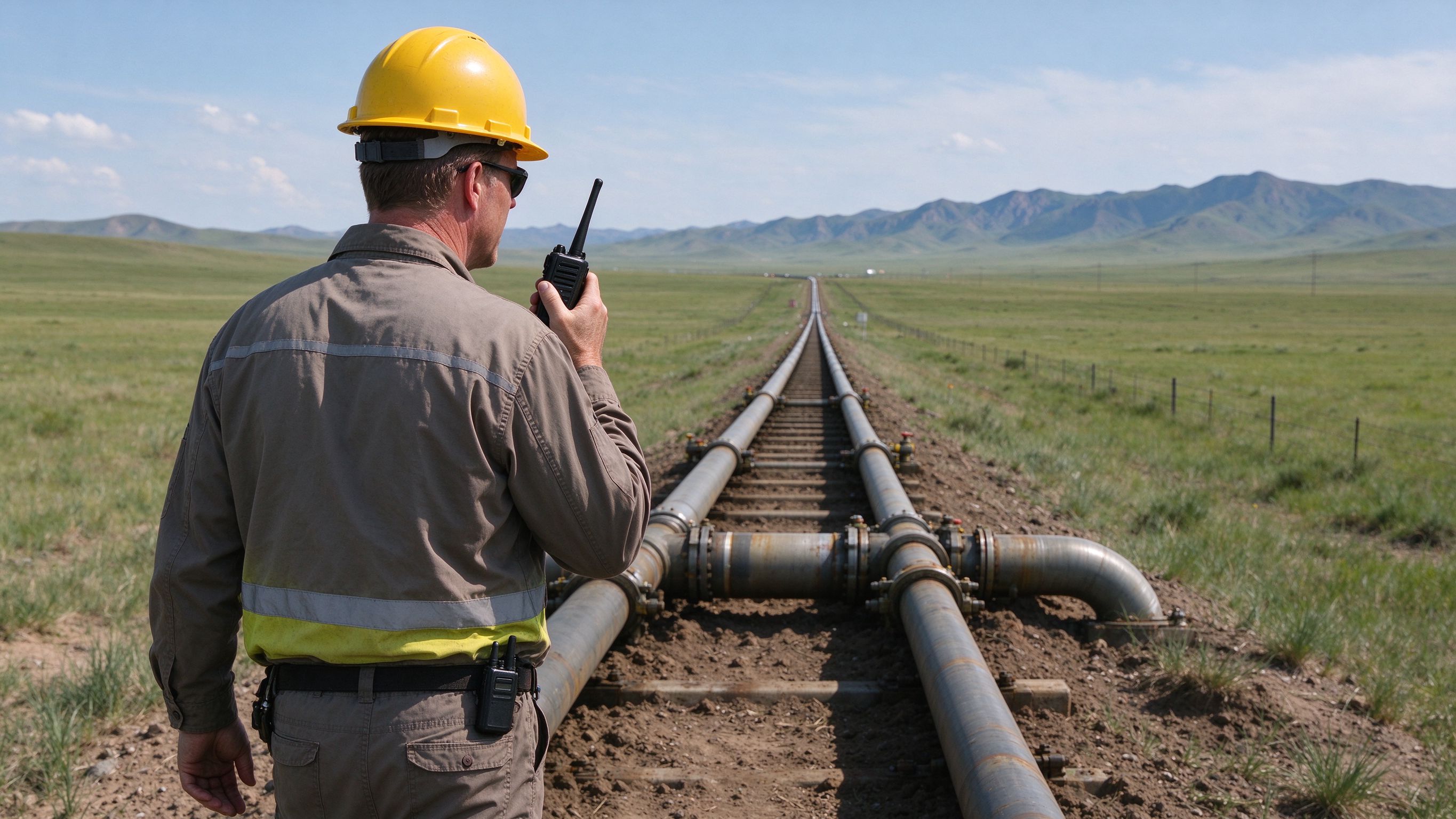 Explosion-proof two-way radio designed for oil fields and chemical plants.