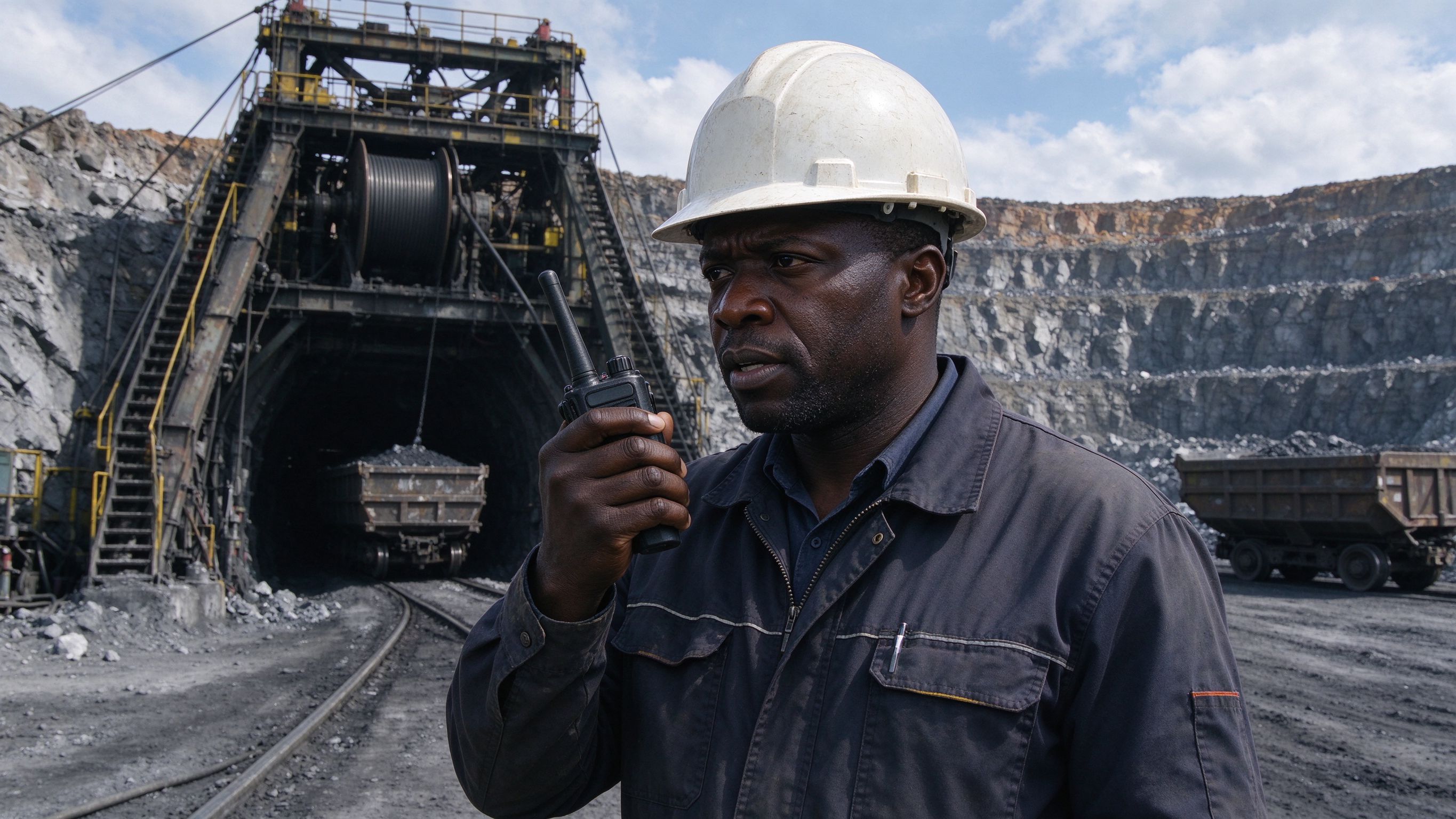 Explosion-proof walkie-talkie designed for reliable communication on mining sites.