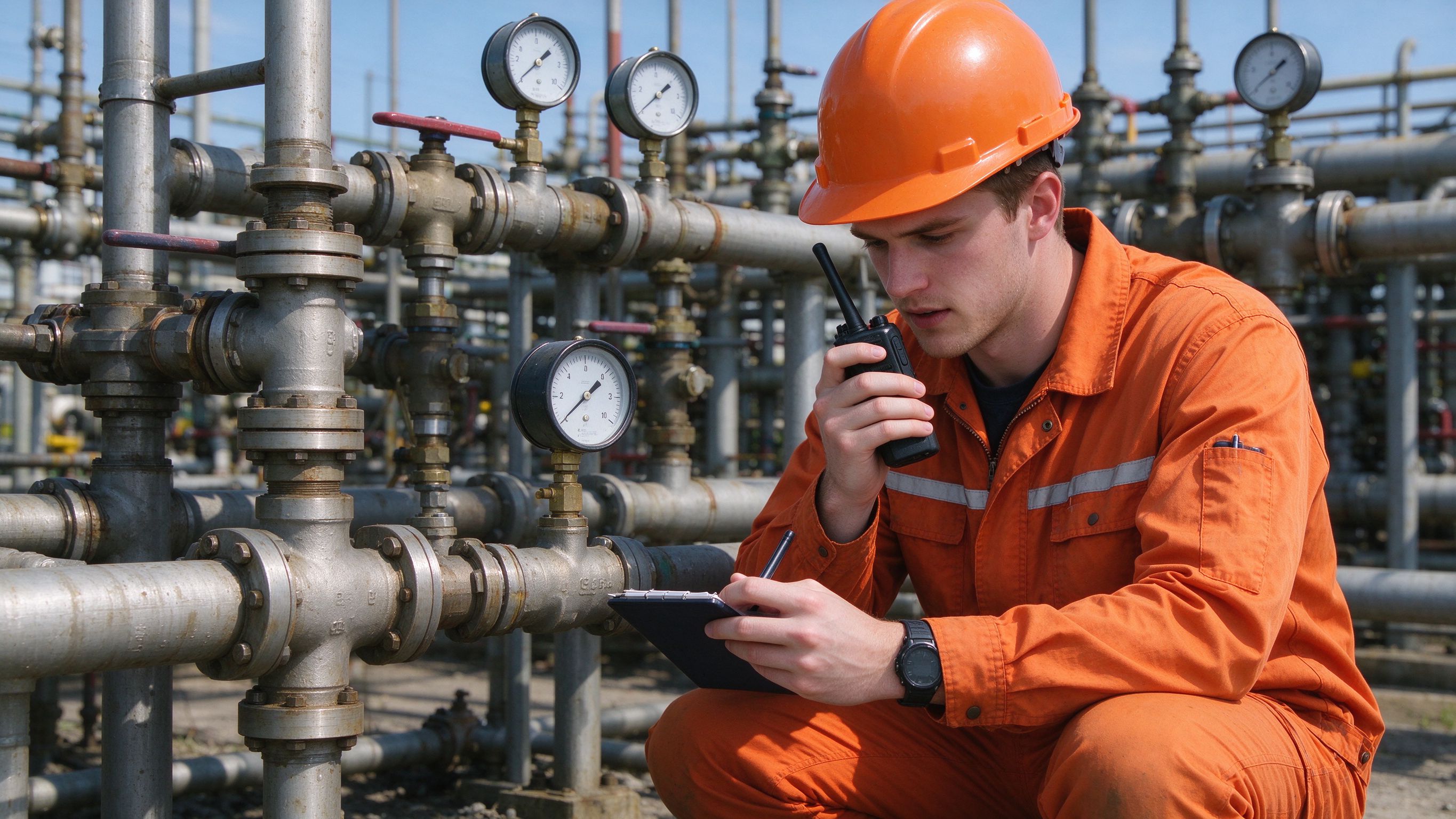 Explosion-proof two-way radio designed for oil fields and chemical plants.