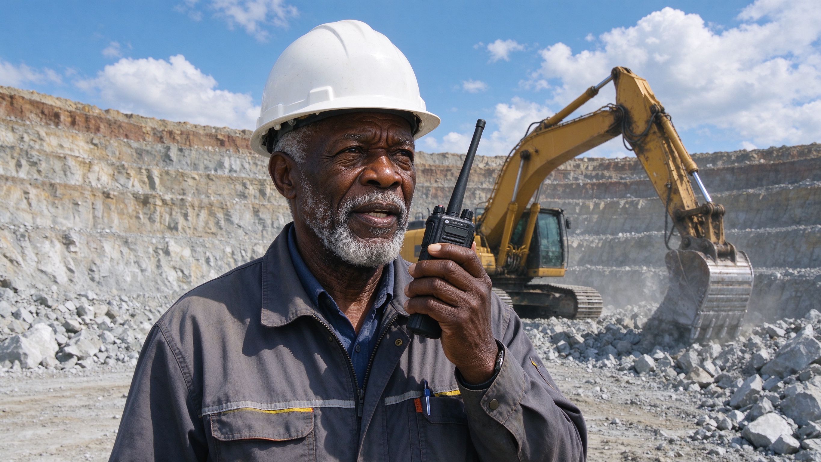 Explosion-proof walkie-talkie designed for reliable communication at mining sites.