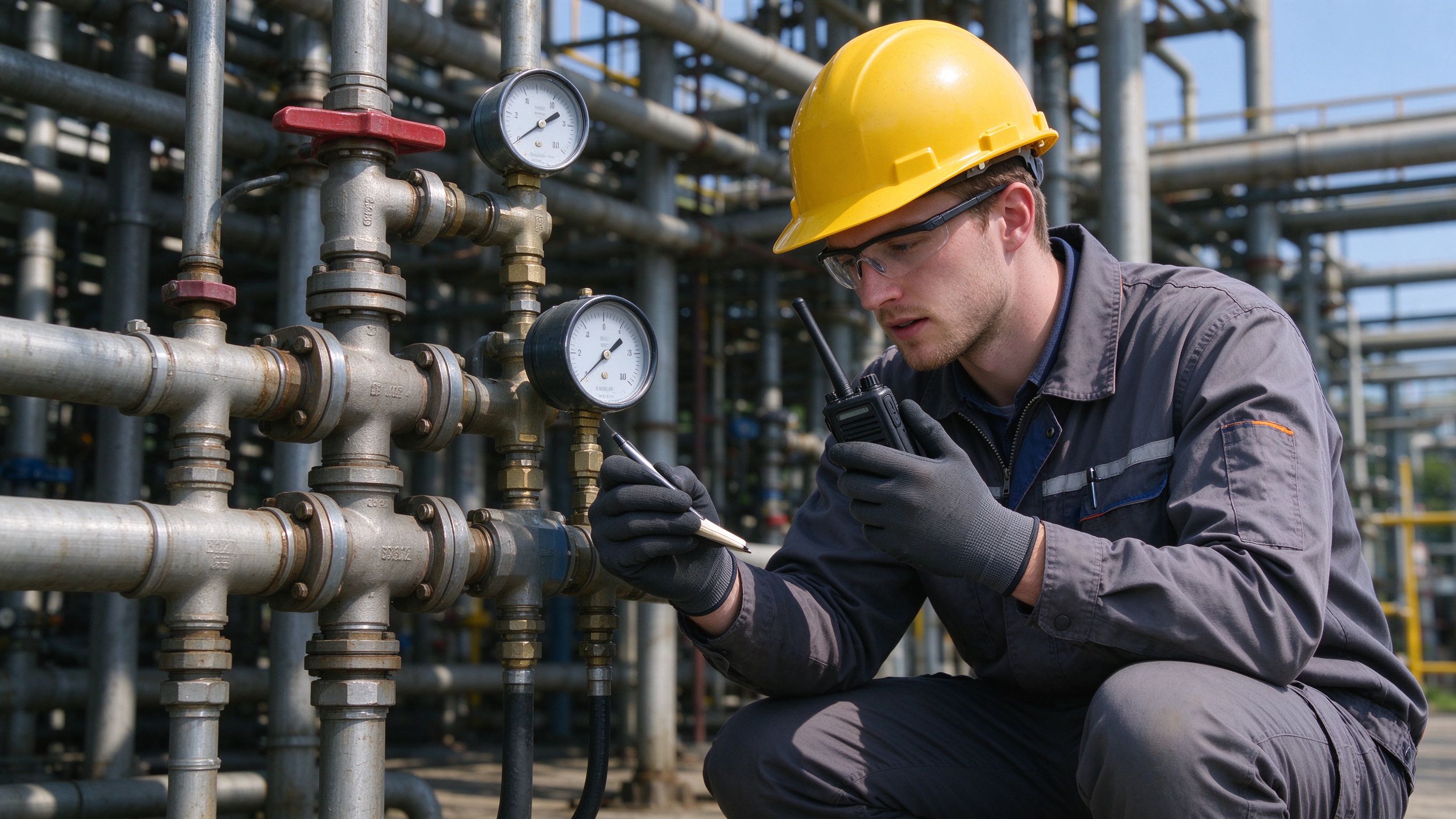 Explosion-proof two-way radio designed for oil fields and chemical plants.