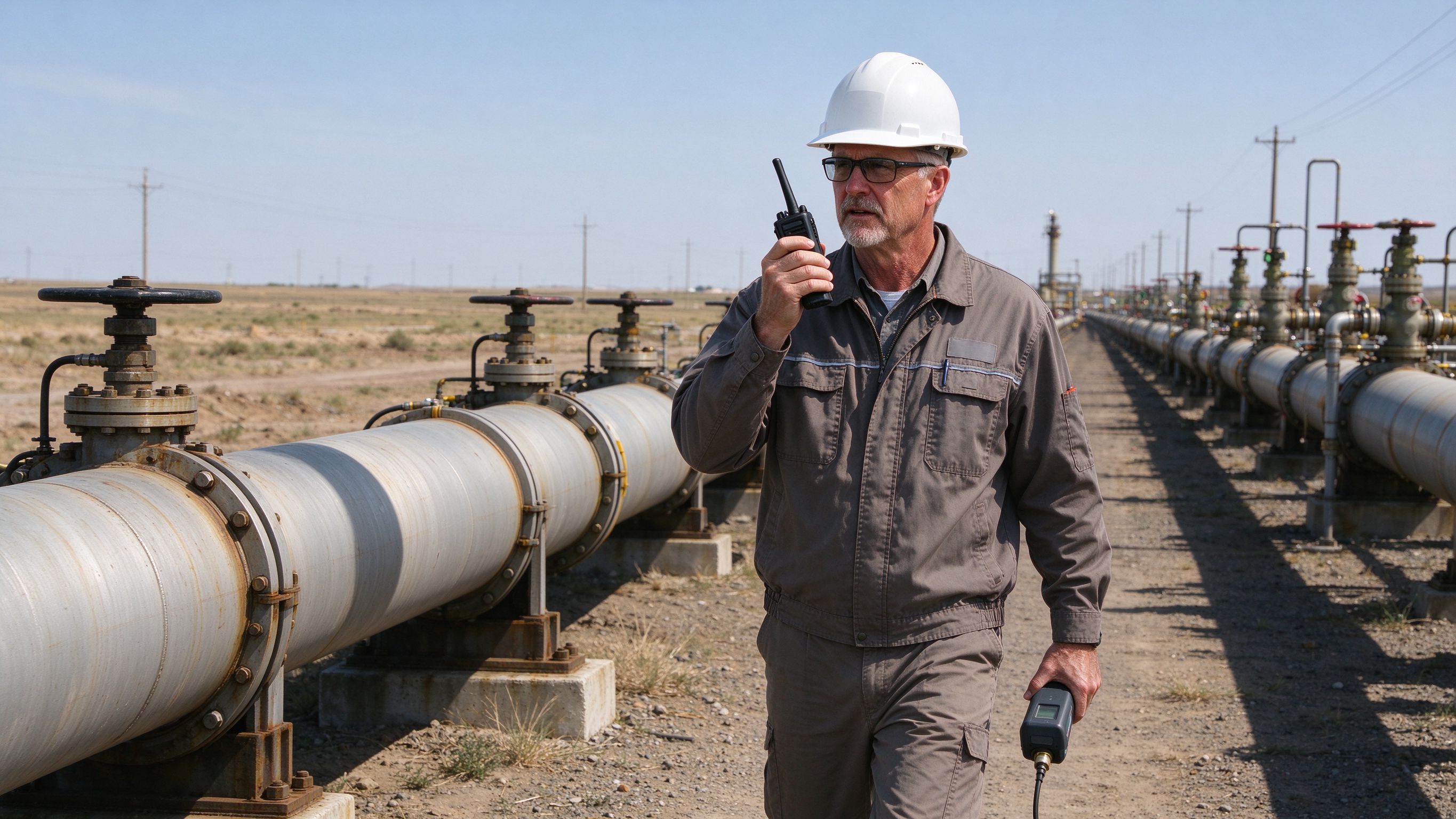 Explosion-proof two-way radio designed for oil fields and chemical plants.