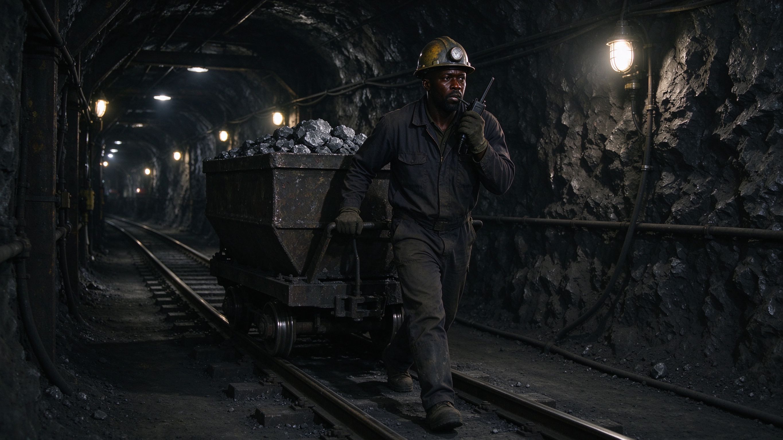 Explosion-proof walkie-talkie designed for reliable communication in demanding mining site environments.
