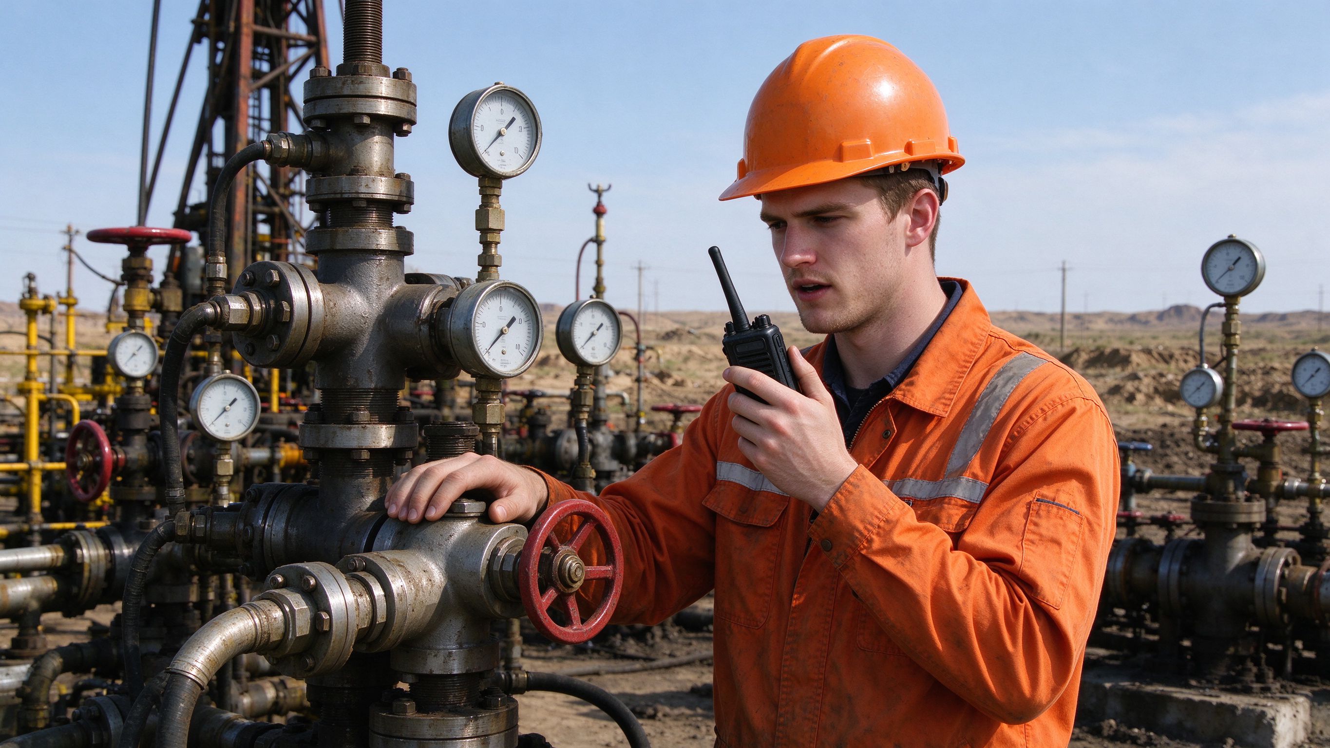 Explosion-proof two-way radio designed for oil fields and chemical plants.