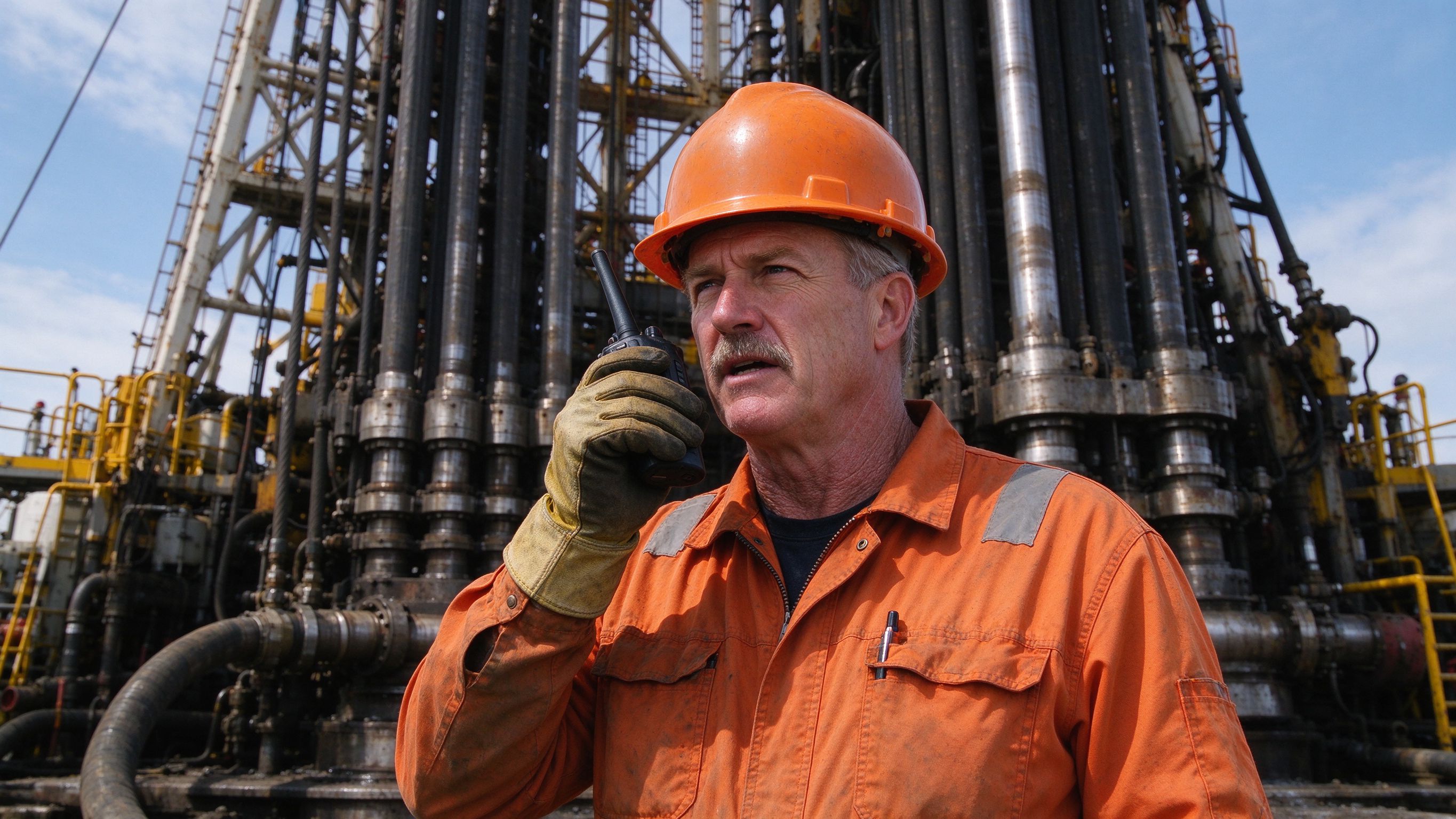Explosion-proof two-way radio for safe communication in oil fields and chemical plants.