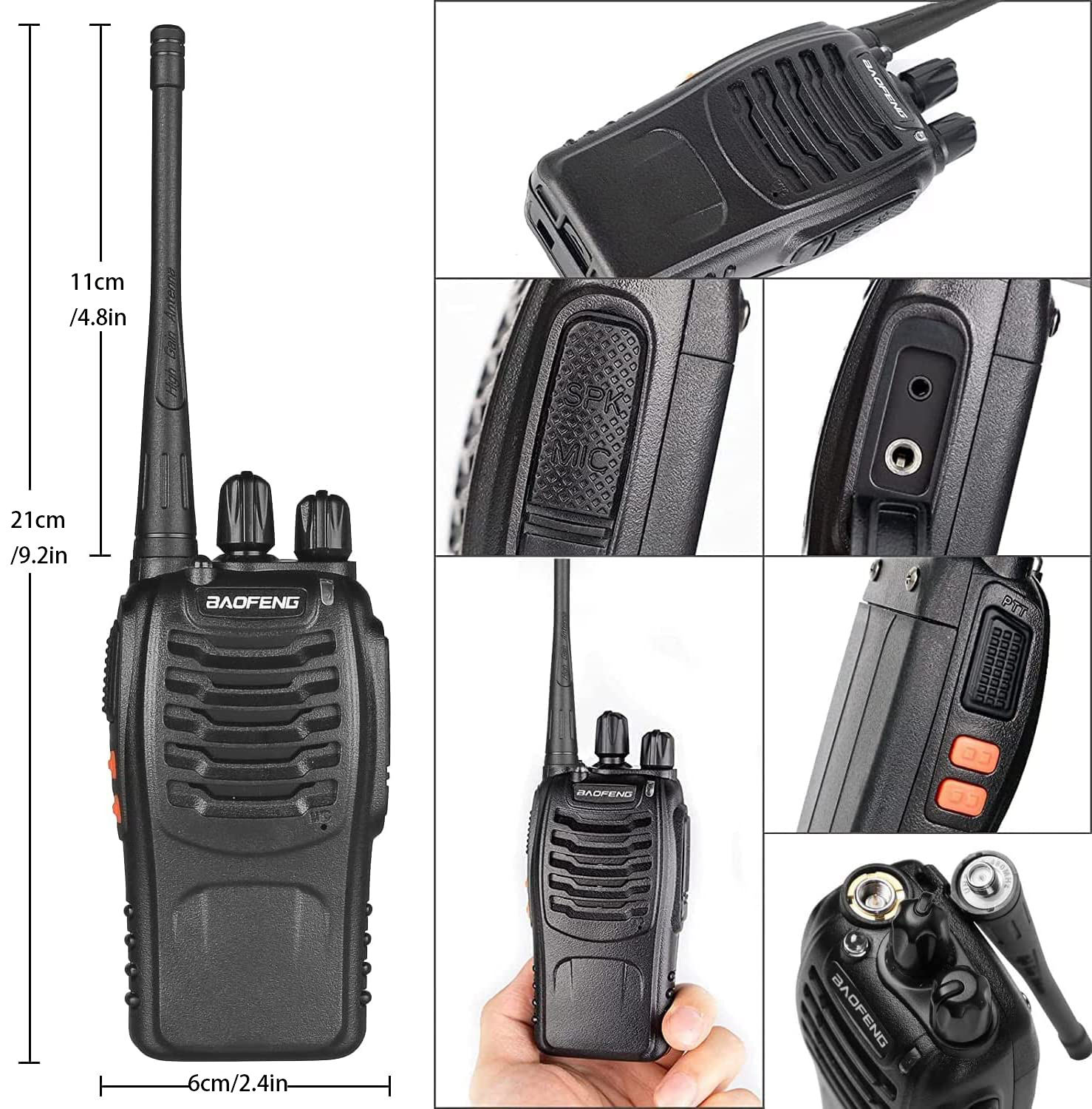 Baofeng Bf-888s Uhf 5w/2w Portable Two-way Radio