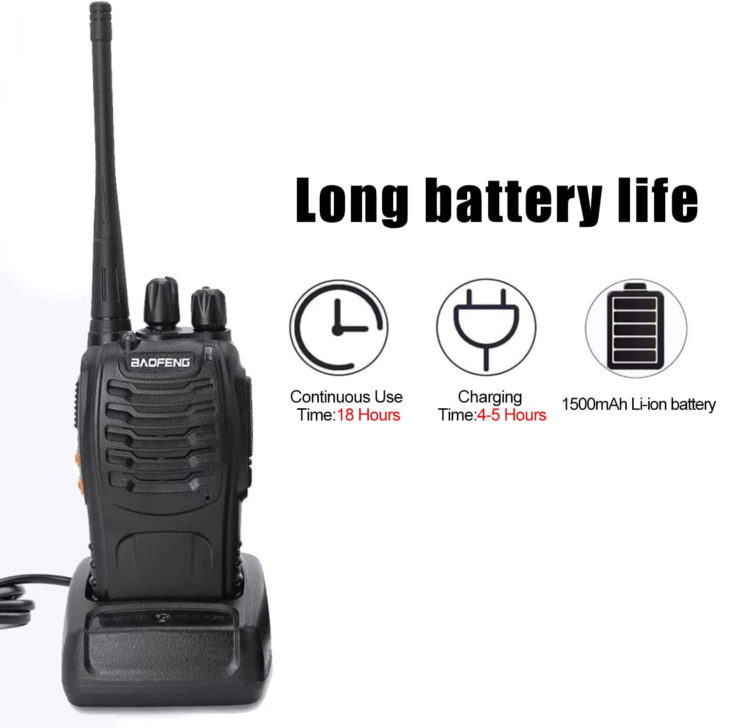 Baofeng Bf-888s Uhf 5w/2w Portable Two-way Radio