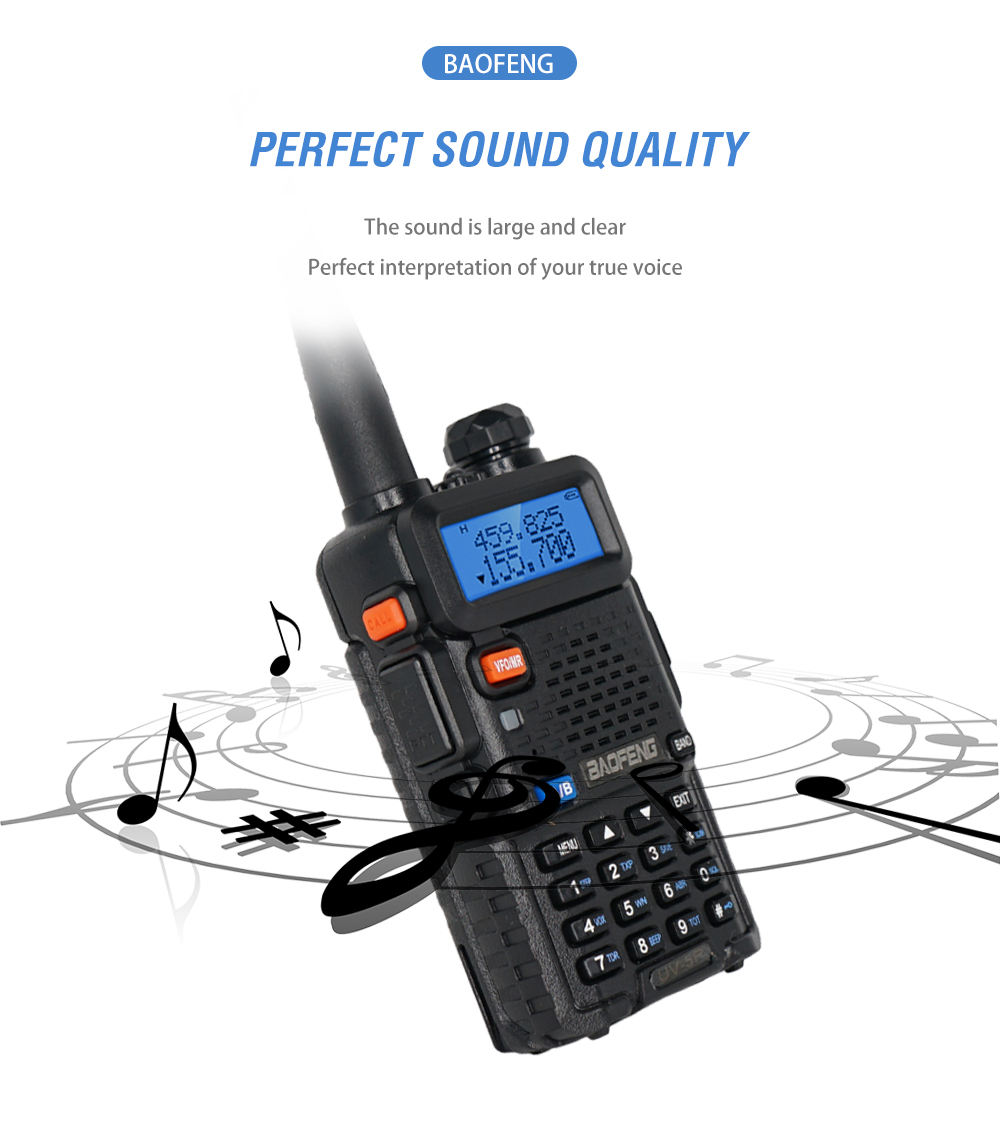 Baofeng Uv-5r Dual-band Uhf/vhf Handheld Two-way Radio